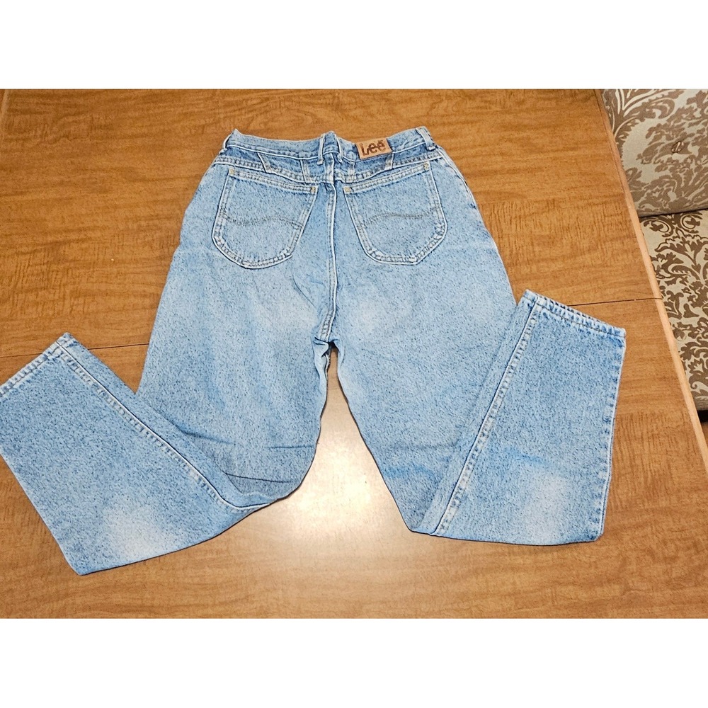 Vintage 80s Lee Jeans High Waist Mom sz 6 25x29 Light Wash lazy S Pockets WJ4